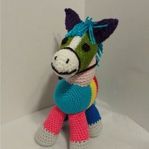 Colorful Crochet Horse Toy